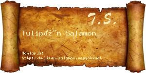 Tulipán Salamon névjegykártya